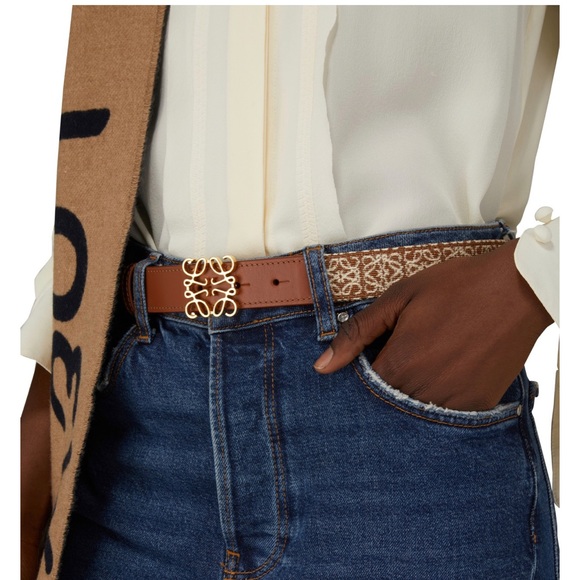 SOLD LOEWE Anagram Web Leather Buckle Belt - Picture 13 of 13